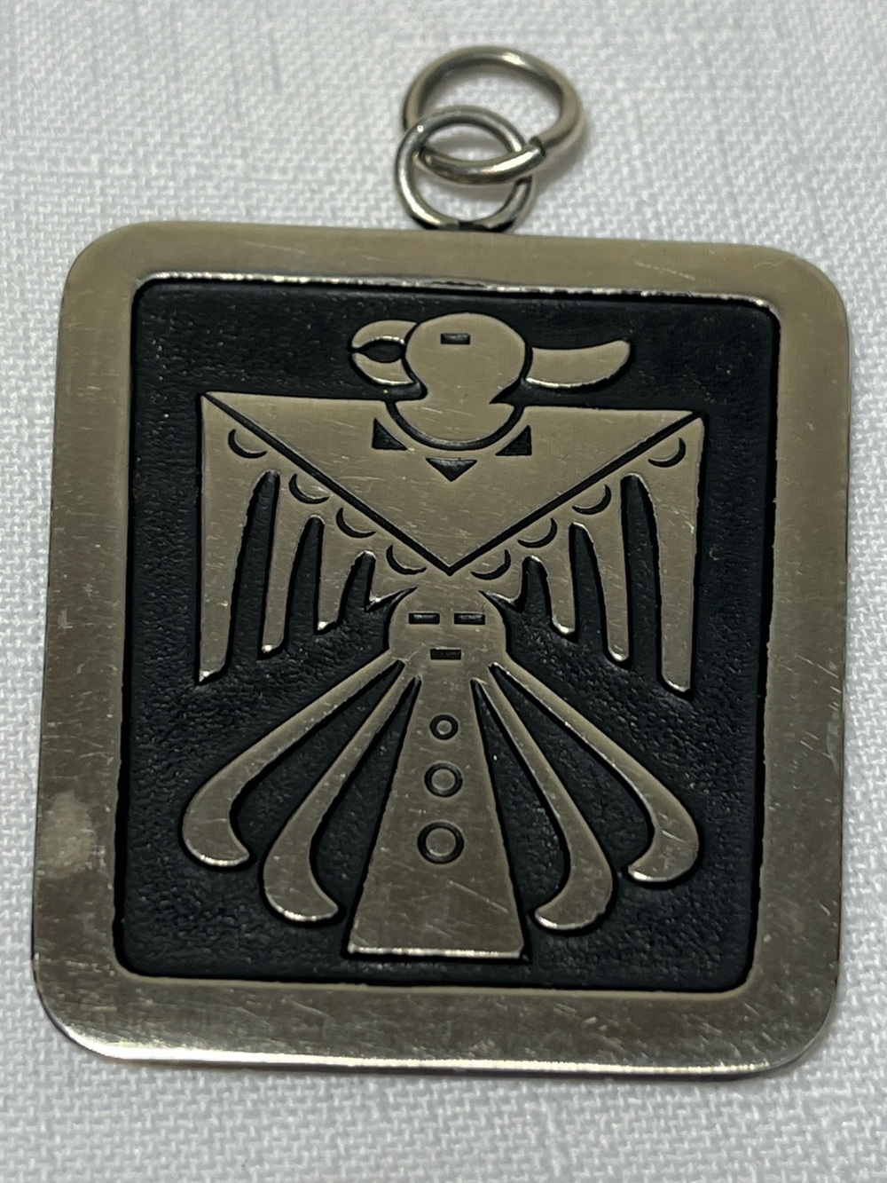 Vintage Native American Indian THUNDERBIRD Silver Necklace Pendant